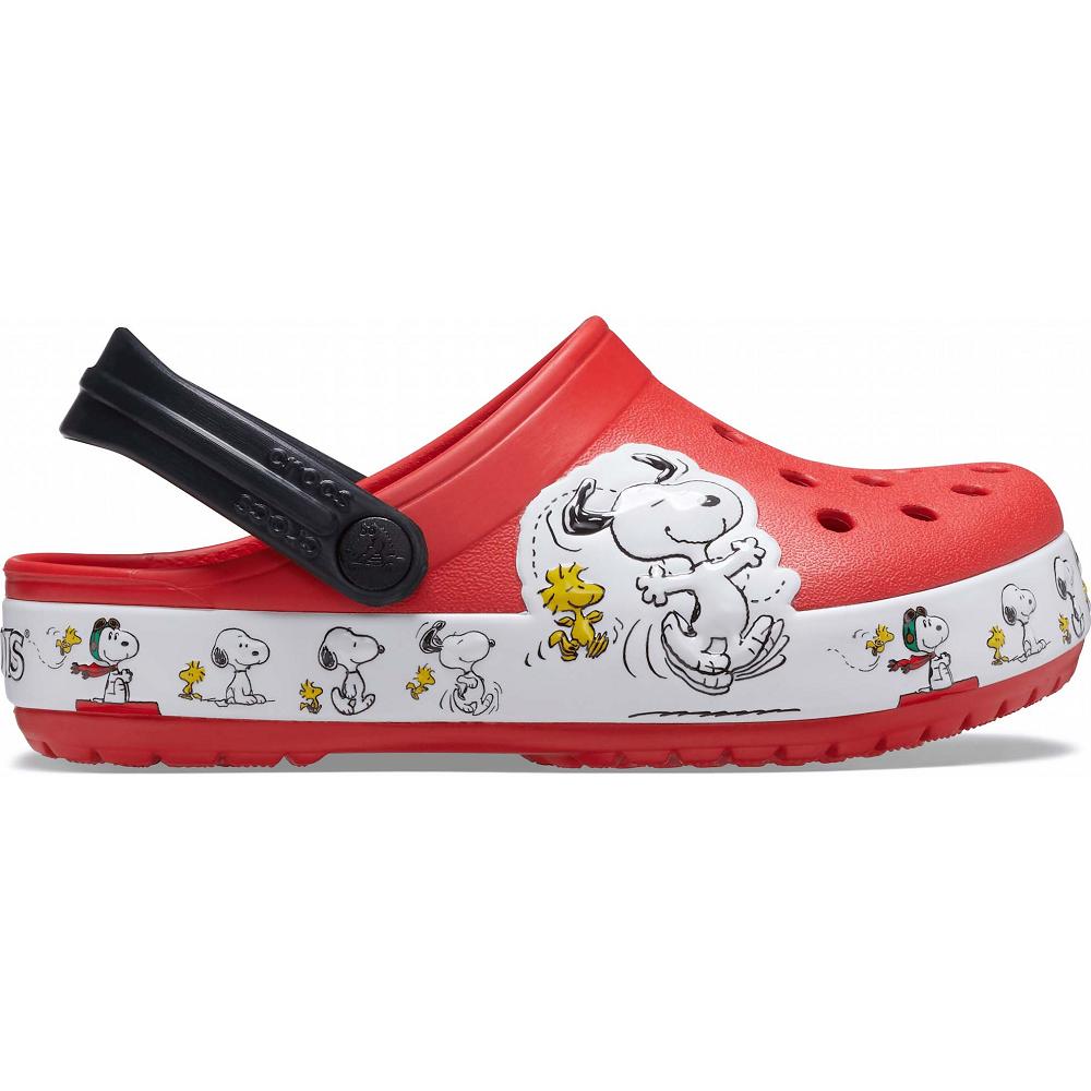 Red Girls' Crocs Fun Lab Snoopy® Woodstock® Clogs | NZ 1522FDNM